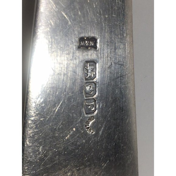 Art Deco Mappin & Webb SterlingFish Fork & Slice Persian Royal Crest C 1948 RARE - Picture 7 of 11